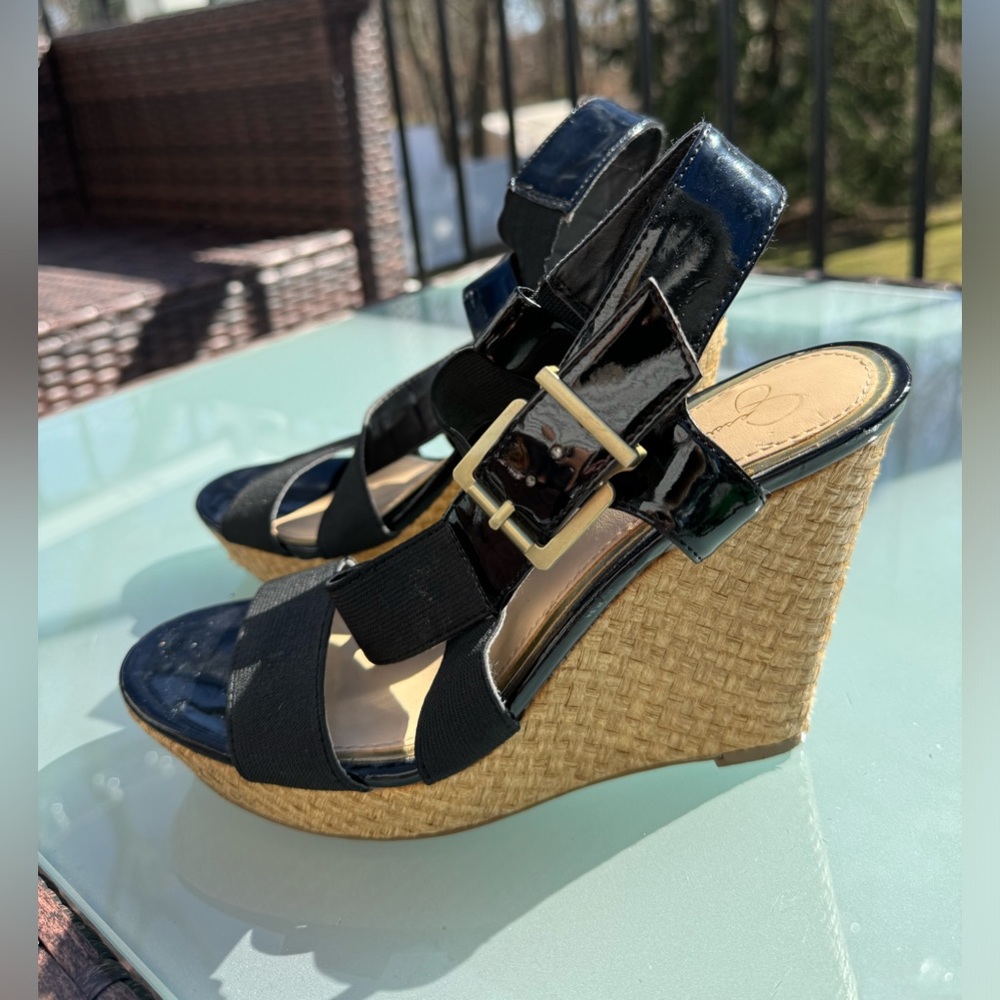 Jessica Simpson black espadrilles - size 7.5